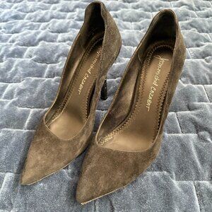 Jean-Michel Cazabat Elegant Black Suede Heels, Size 38